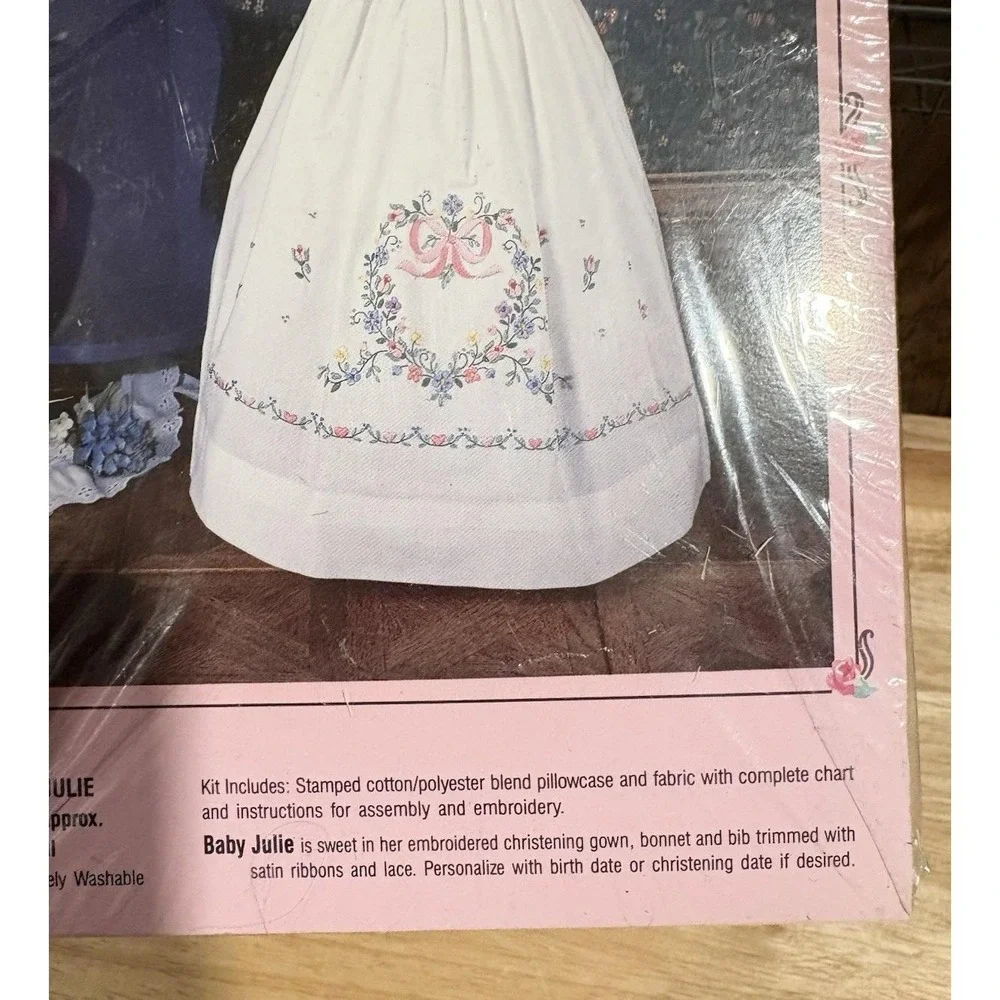 Bucilla 63687 Baby Julie Pillowcase‎ Doll Kit Special Edition Sealed Vintage NOS